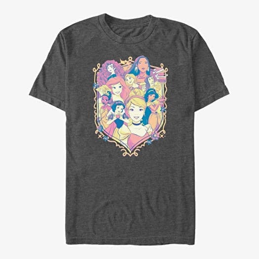 Majica Merch Disney Princesses - Princess Sheild Unisex T-Shirt Dark Heather Grey