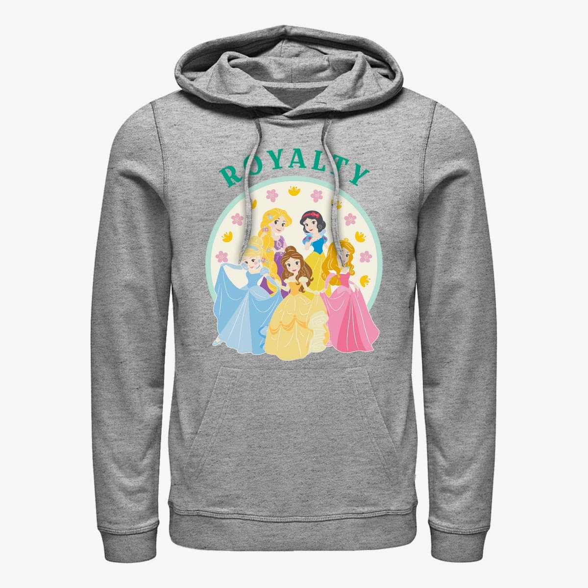 Sweatshirts Merch Disney Princess - Chibi Princess Royalty Unisex Hoodie Heather Grey