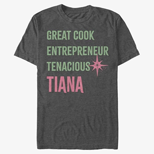 Tricou Merch Disney Princesses - List Tiana Unisex T-Shirt Dark Heather Grey