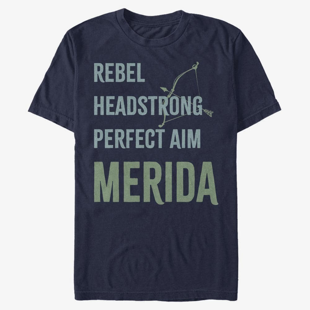 Magliette Merch Disney Princesses - List Merida Unisex T-Shirt Navy Blue