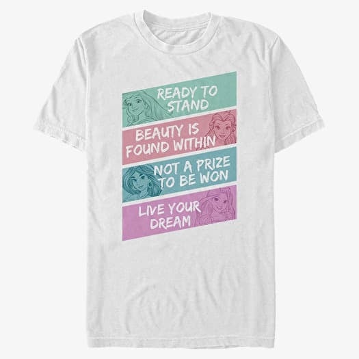 Majica Merch Disney Princesses - Motivational Princess Unisex T-Shirt White