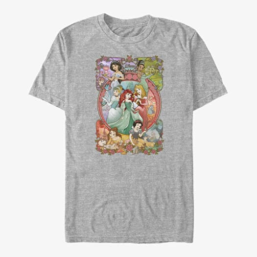 Póló Merch Disney Princesses - Princess Power Unisex T-Shirt Heather Grey