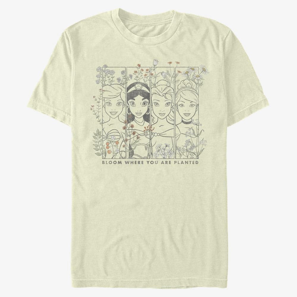 majice kratkih rukava Merch Disney Princesses - PRINCESSES FLORAL Unisex T-Shirt Natural