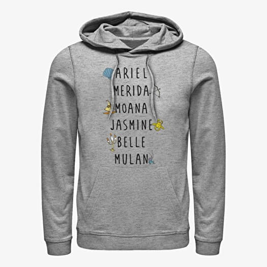 Sweatshirt Merch Disney Princess - NAME STACK Unisex Hoodie Heather Grey