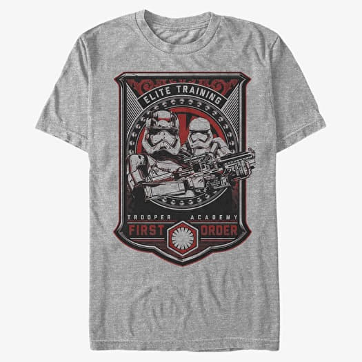 T-shirt Merch Star Wars: Episode 7 - Elite Trained Unisex T-Shirt Heather Grey