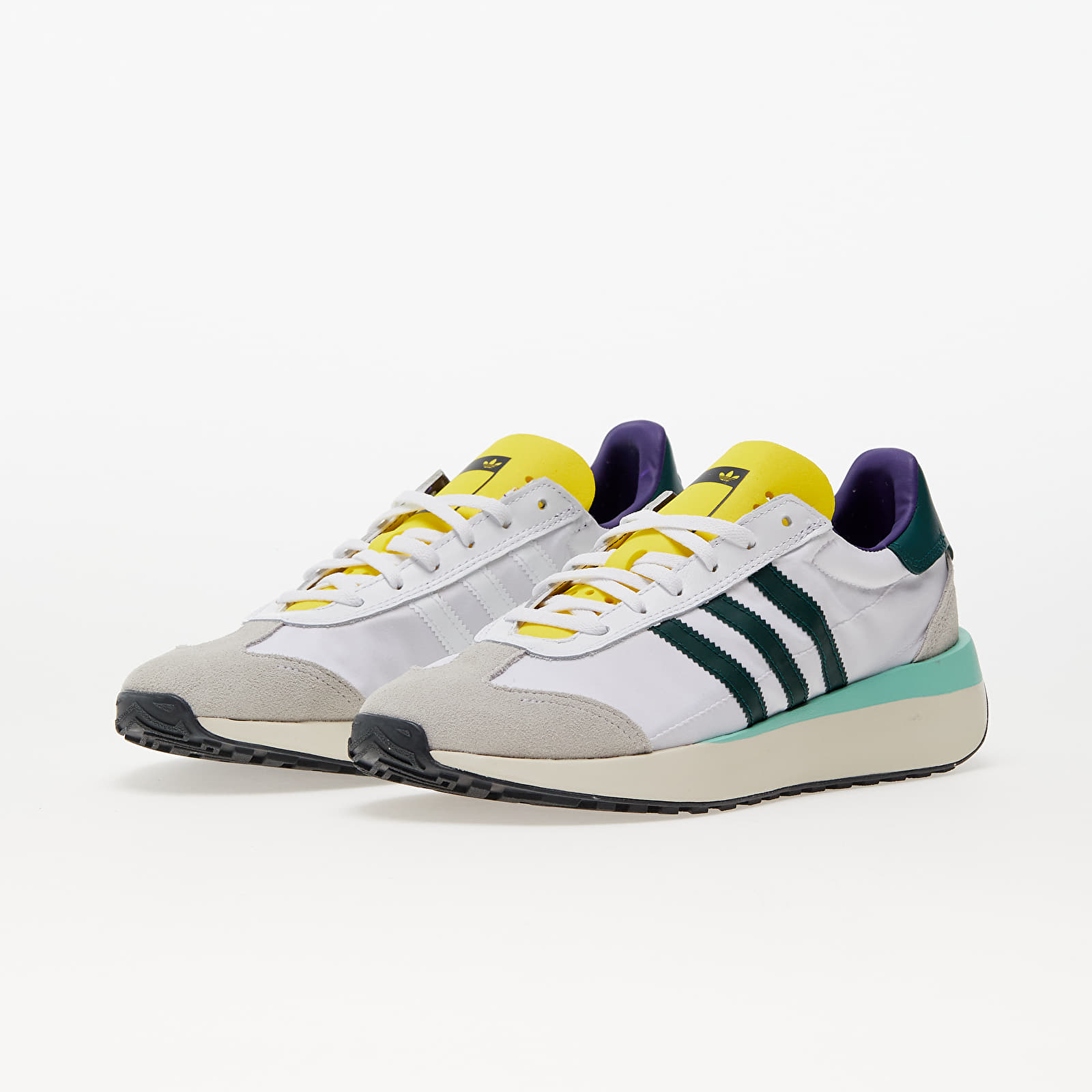 Herenschoenen adidas Country Xlg Ftw White/ Collegiate Green/ Yellow