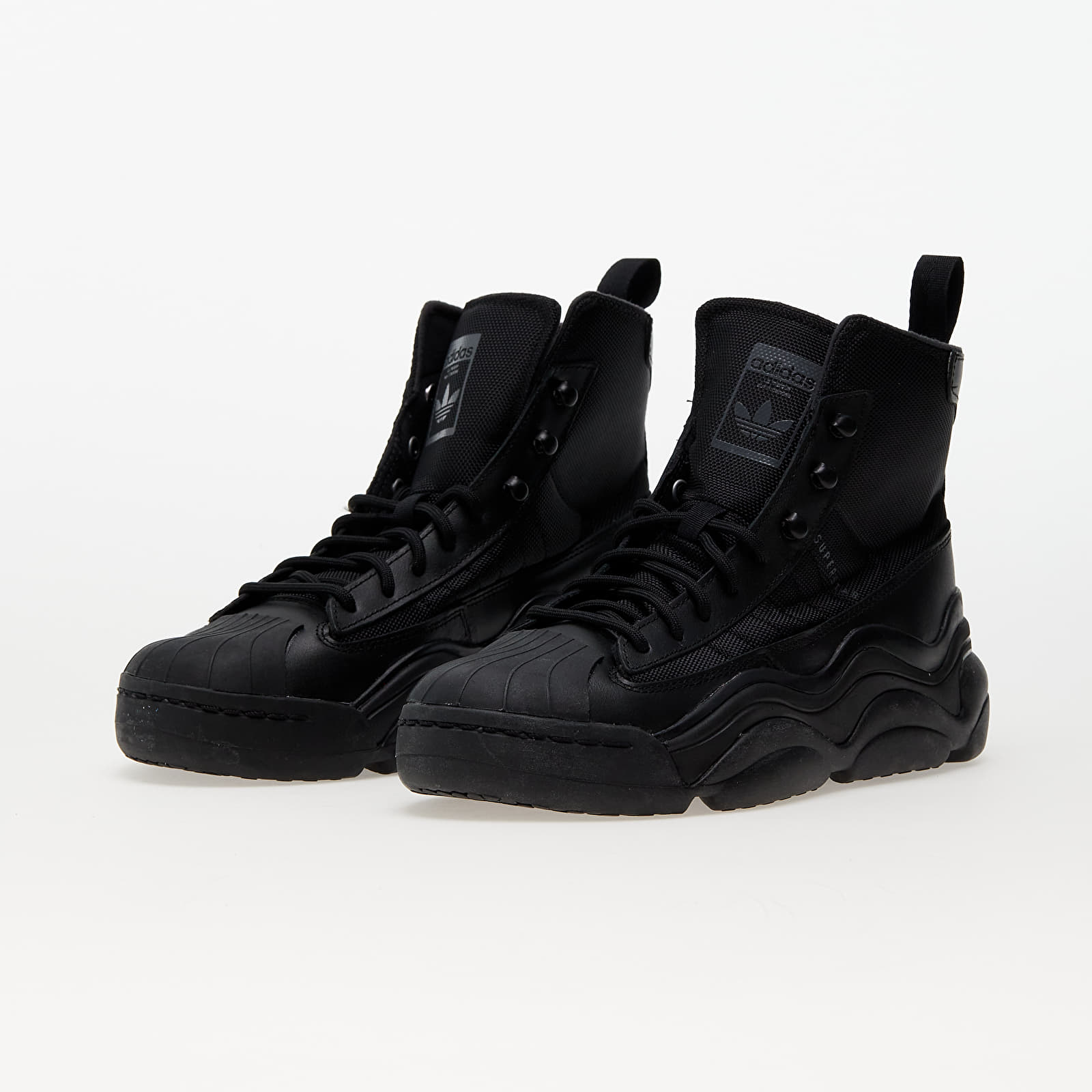 Black high top adidas superstar shop