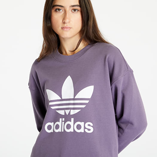 Hoodies and Sweat Trefoil Originals Queens sweatshirts Crew | Violet Shale adidas