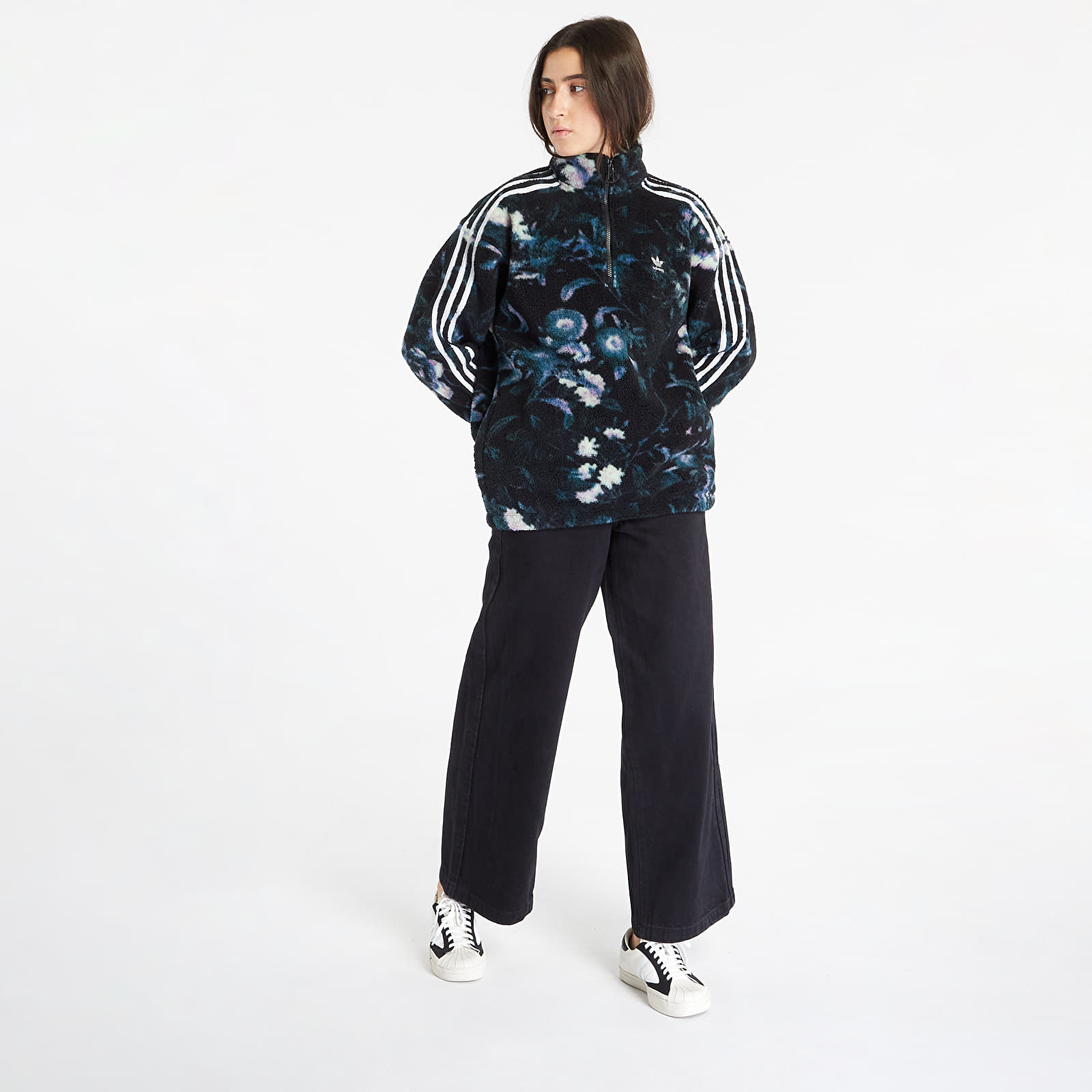 Hoodies and sweatshirts  adidas Flower Fleece Black/ Multicolor