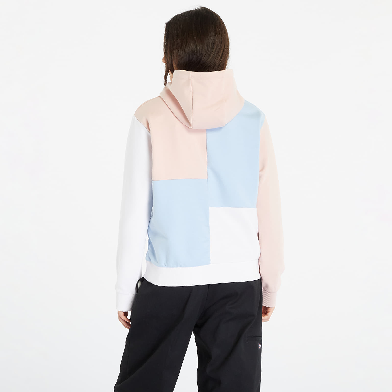 Hoodies and sweatshirts  Karl Kani Signature Block Hoodie Dusty Rose/ Light Blue/ White