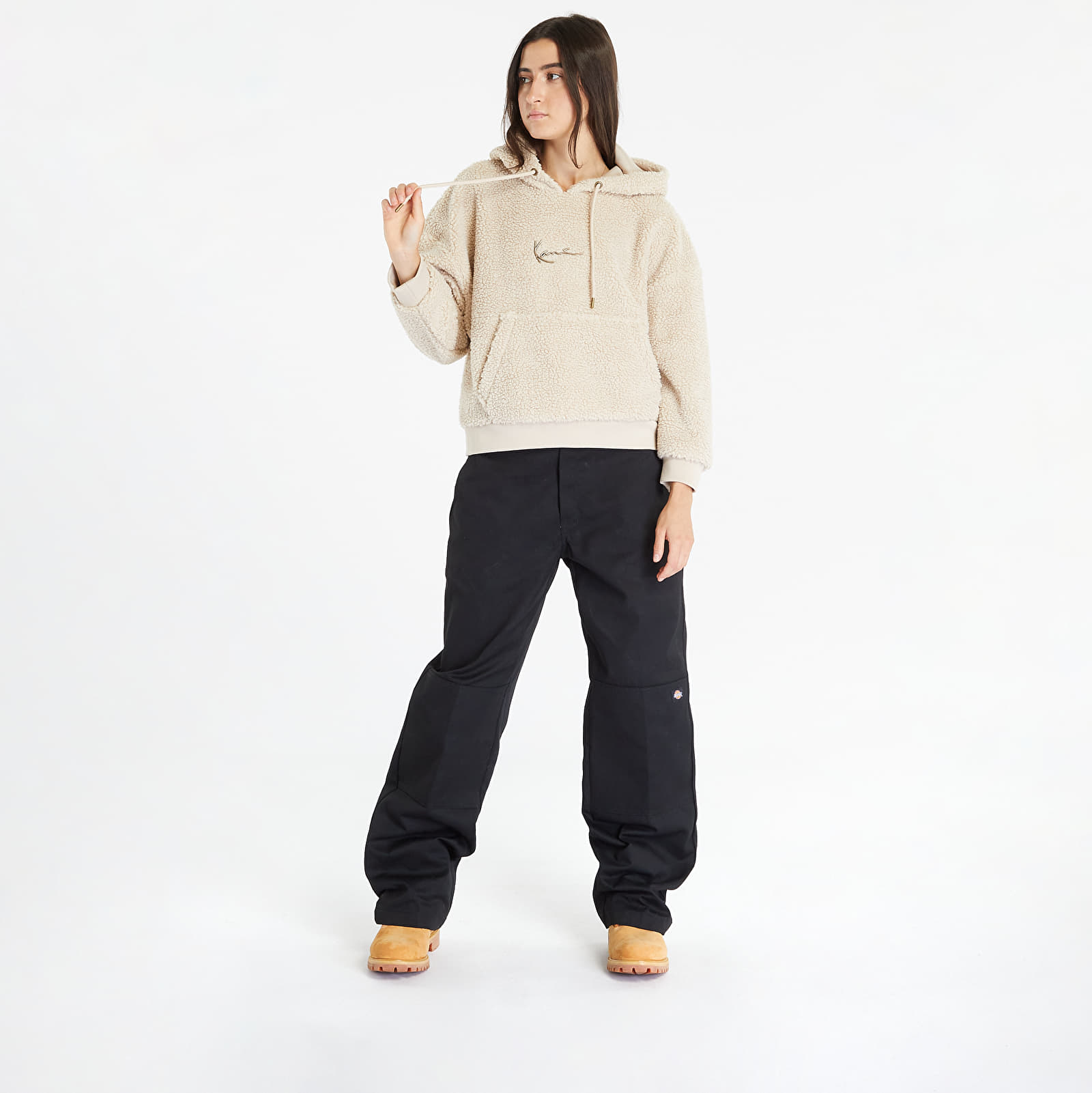 Sweatshirts Karl Kani Signature Teddy OS Hoodie Light Sand