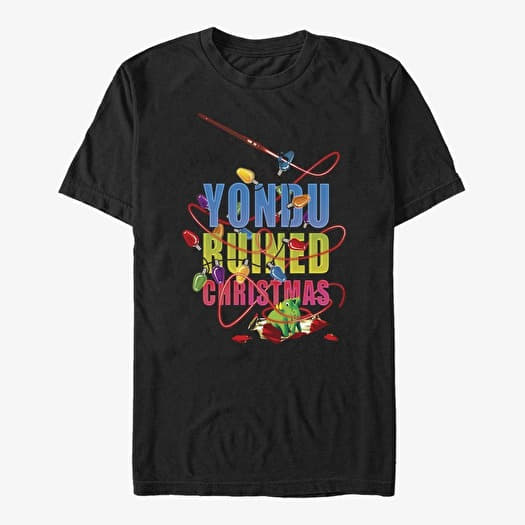 T-shirt Merch Marvel The Guardians of the Galaxy Holiday Special - Yondu Ruined Xmas Neon Unisex T-Shirt Black