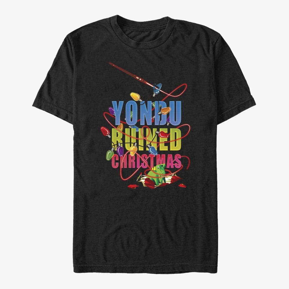 T-särgid Merch Marvel The Guardians of the Galaxy Holiday Special - Yondu Ruined Xmas Neon Unisex T-Shirt Black