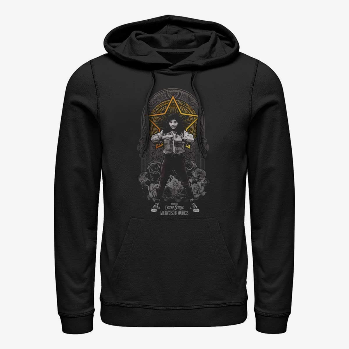 Dukserice Merch Marvel Doctor Strange in the Multiverse of Madness - America Multiverse Unisex Hoodie Black