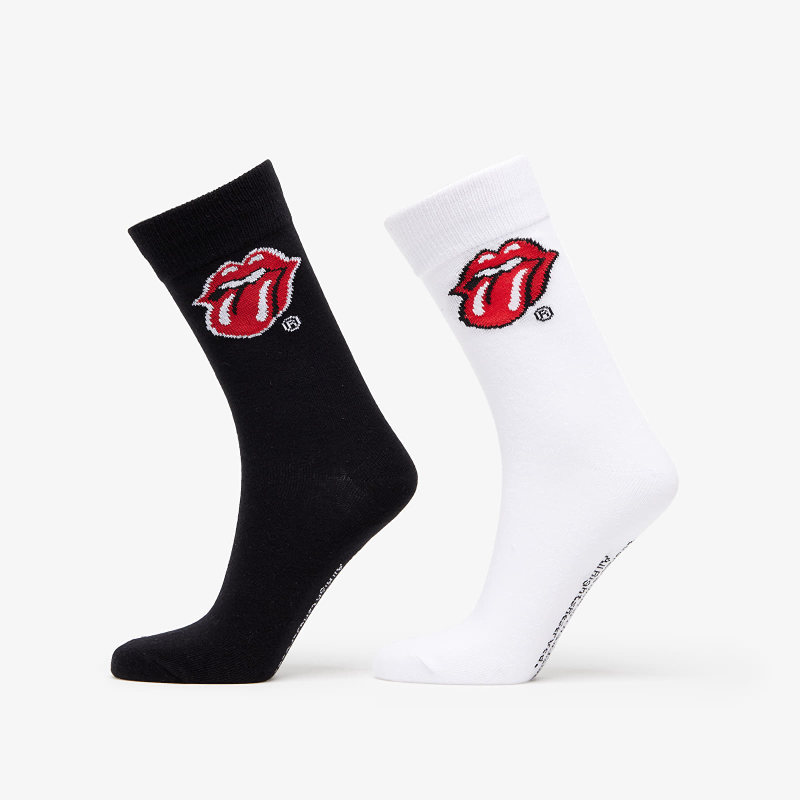 Κάλτσες Urban Classics Rolling Stones Tongue Socks 2-Pack Black/ White