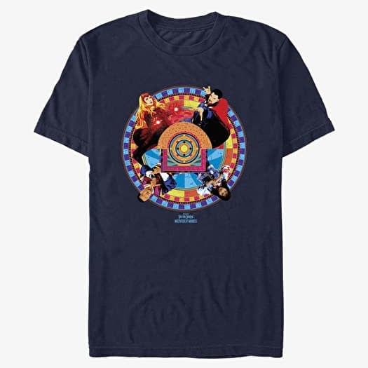 T-krekls Merch Marvel Doctor Strange in the Multiverse of Madness - Dr Strange Circle Badge Unisex T-Shirt Navy Blue