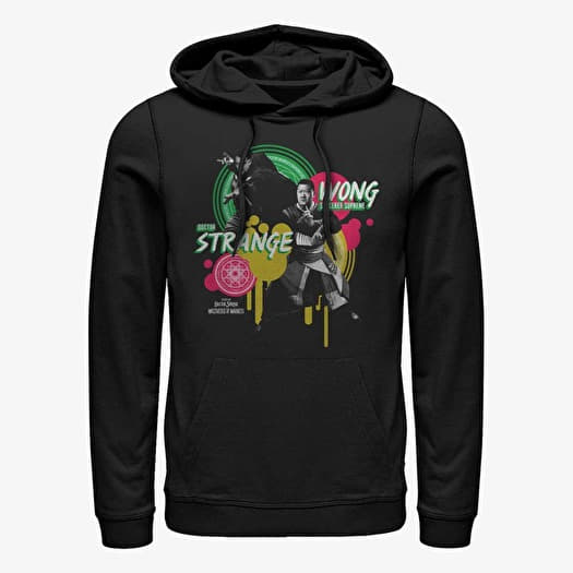 Pulóver Merch Marvel Doctor Strange in the Multiverse of Madness - Dr Strange Wong Graphic Unisex Hoodie Black