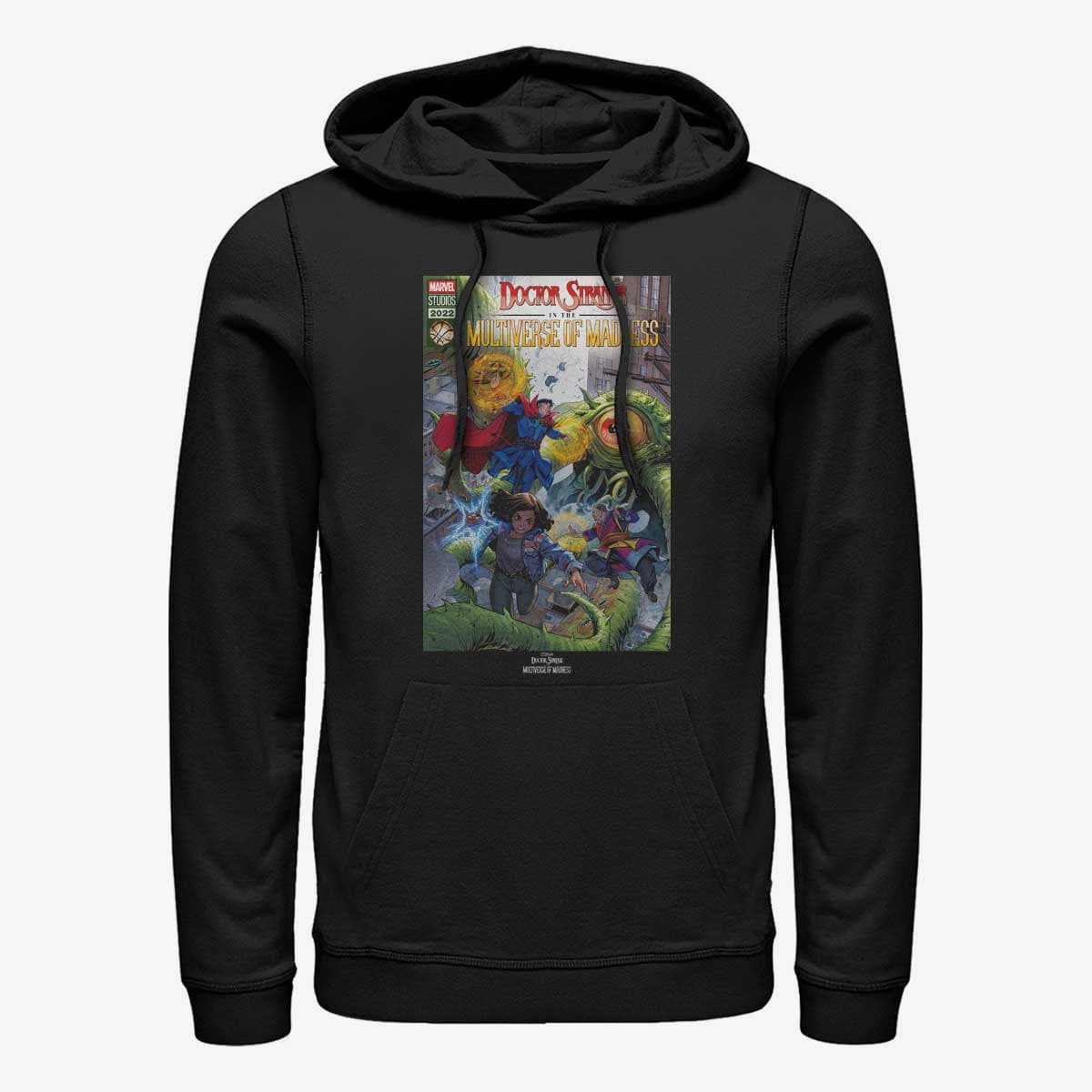 Mikiny Merch Marvel Doctor Strange in the Multiverse of Madness - Modern Comic Cover Unisex Hoodie Black