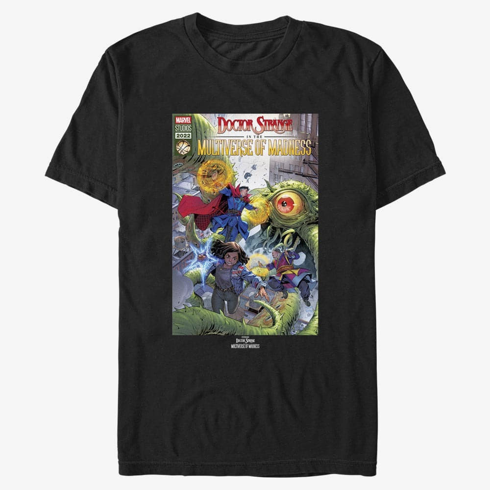 T-shirts Merch Marvel Doctor Strange in the Multiverse of Madness - Modern Comic Cover Unisex T-Shirt Black