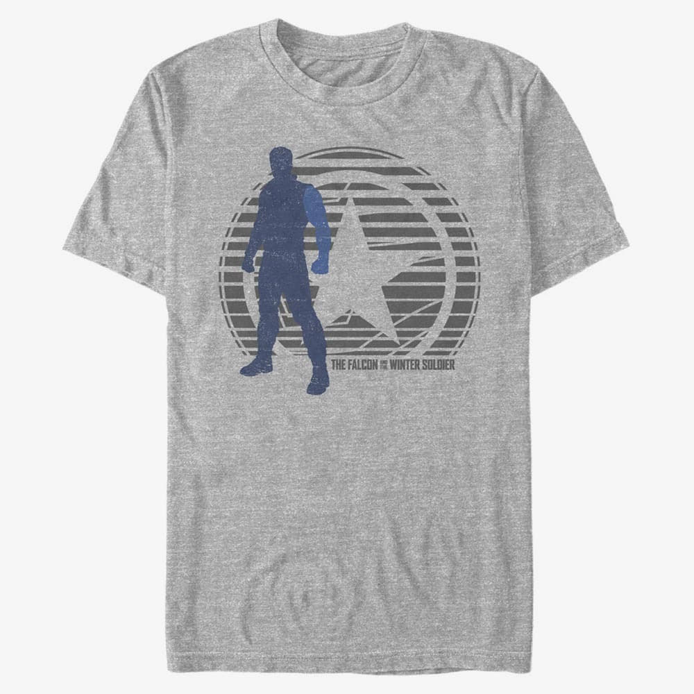 T-shirts Merch Marvel The Falcon and the Winter Soldier - WINTER SOLDIER SIMPLE LOCKUP Unisex T-Shirt Heather Grey