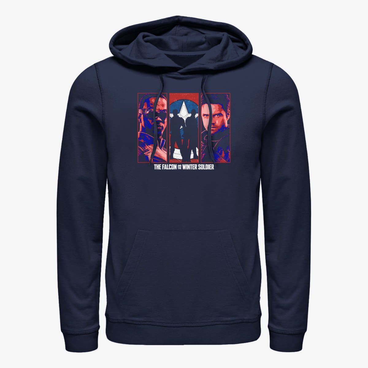 Hanorace Merch Marvel The Falcon and the Winter Soldier - Falcon Winter Soldier Group Unisex Hoodie Navy Blue