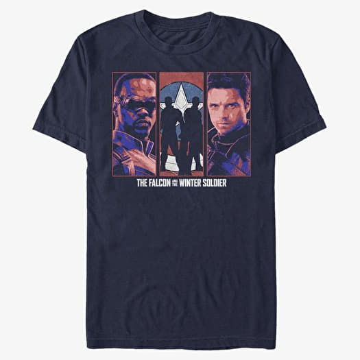 Μπλουζάκι Merch Marvel The Falcon and the Winter Soldier - Falcon Winter Soldier Group Unisex T-Shirt Navy Blue