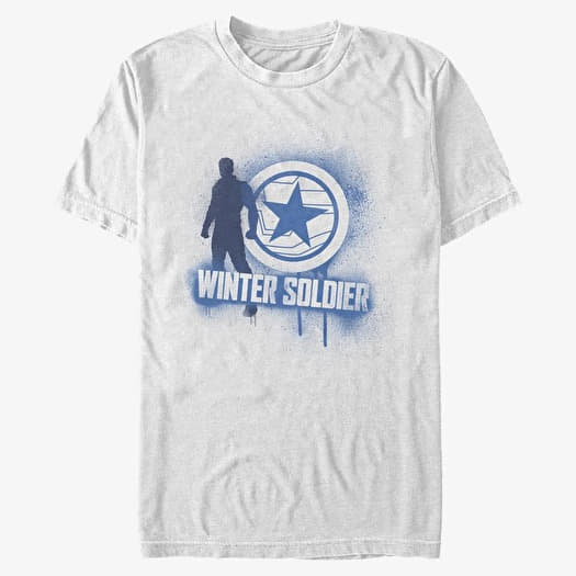 Merch Marvel The Falcon and the Winter Soldier - WINTER SOLDIER SPRAY PAINT Unisex T-Shirt White