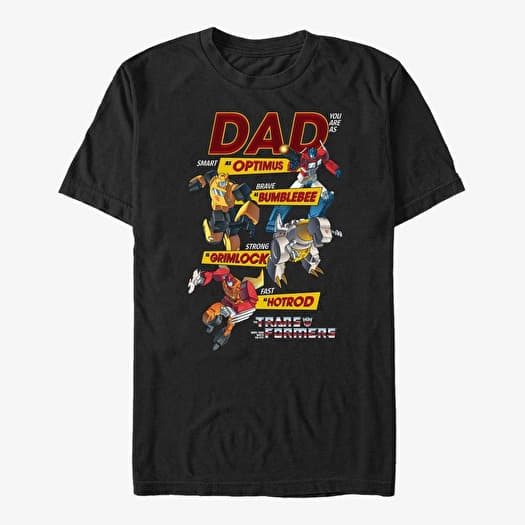 T-shirt Merch Hasbro Vault Transformers - Dad You Are As Transformers Core Characters Unisex T-Shirt Black