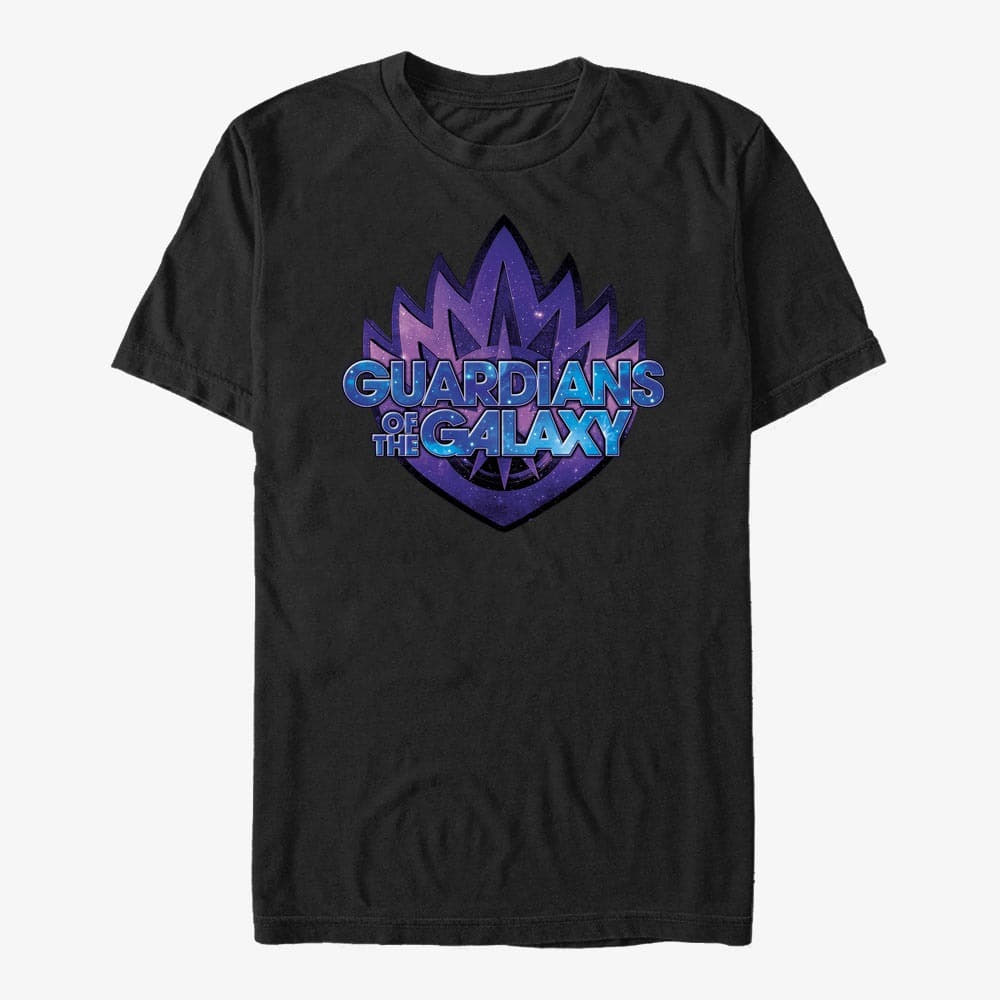 Trička Merch Marvel Guardians of the Galaxy Vol. 3 - GUARDIANS OF THE GALAXY BADGE Unisex T-Shirt Black