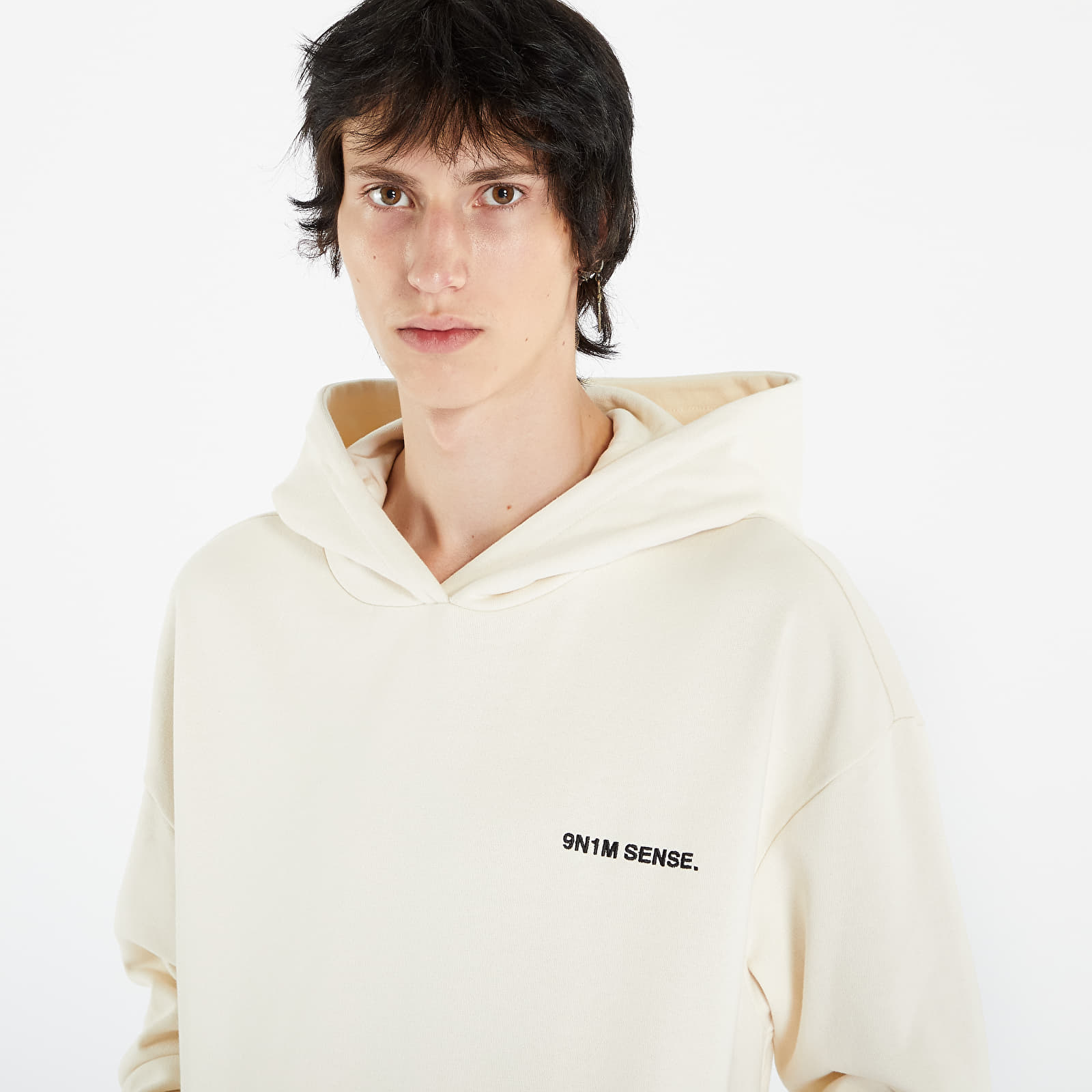 Sudaderas 9N1M SENSE. Sense Essential Hoody Whitesand
