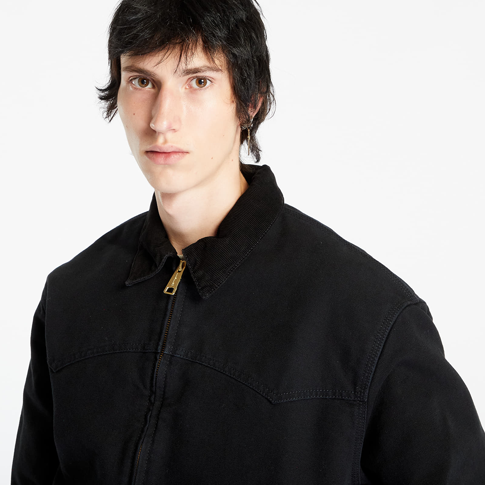 Bundy a kabáty Carhartt WIP OG Santa Fe Jacket Black/ Black Aged Canvas