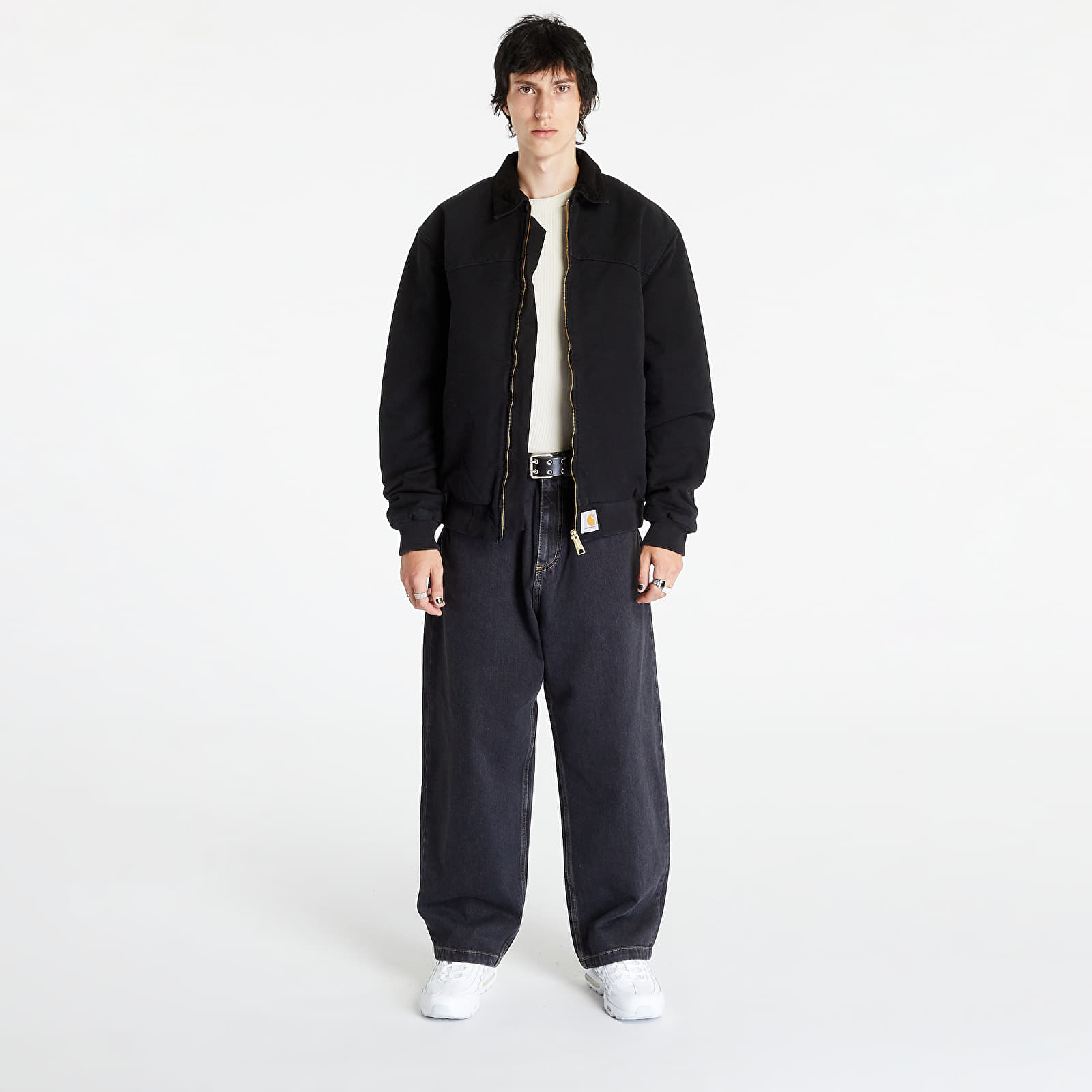 Bundy a kabáty Carhartt WIP OG Santa Fe Jacket Black/ Black Aged Canvas