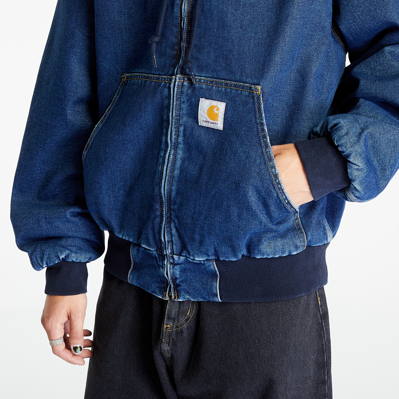 Bundy a kabáty Carhartt WIP OG Active Jacket Blue Stone Washed
