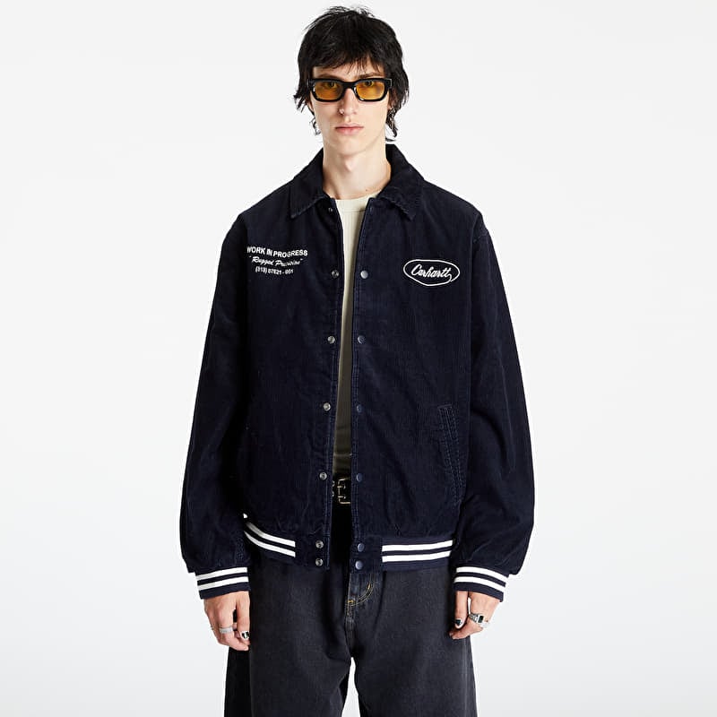 Carhartt WIP Rugged Letterman Jacket Dark Navy/ Wax | Queens