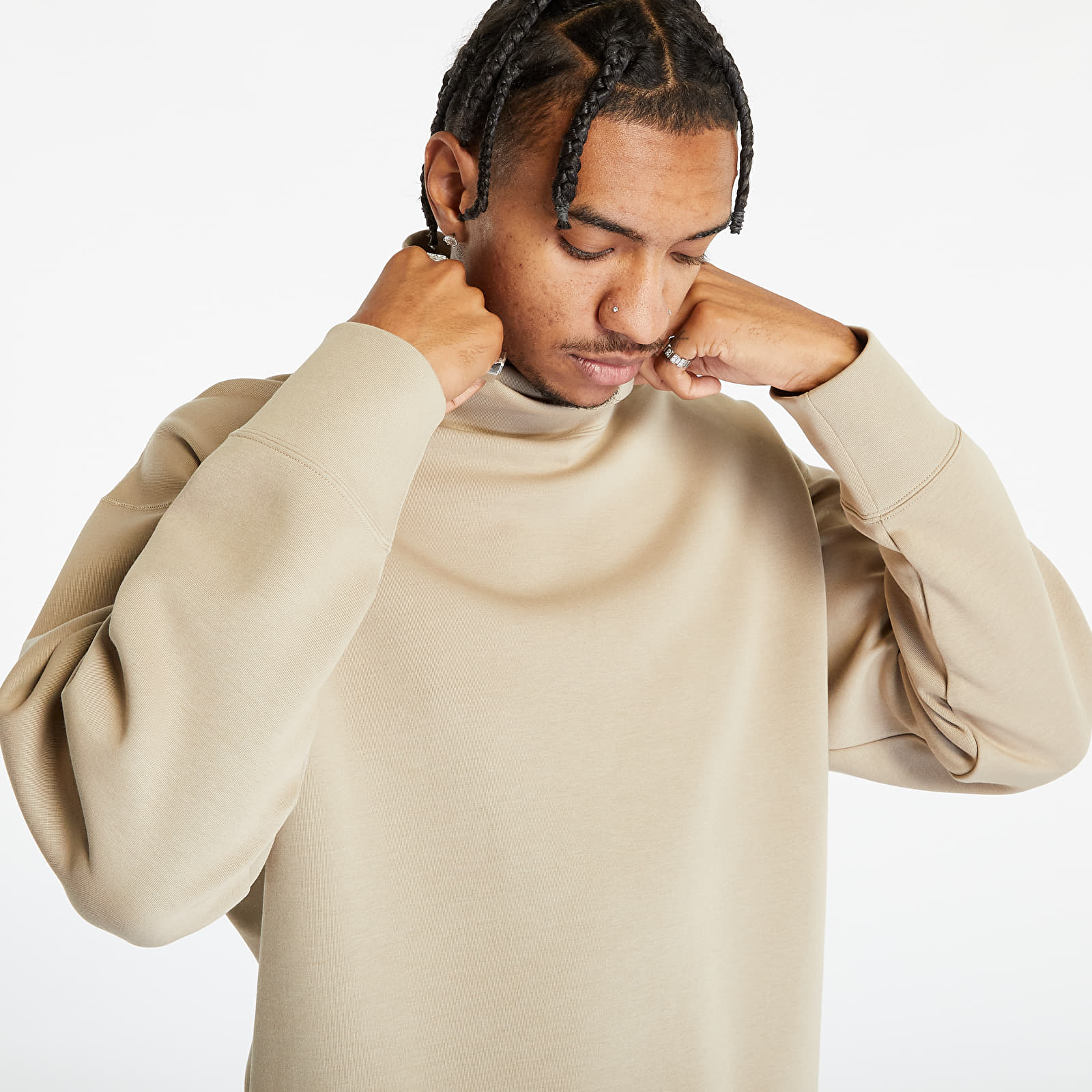 Bluzy Nike Tech Fleece Men's Turtle Neck Khaki