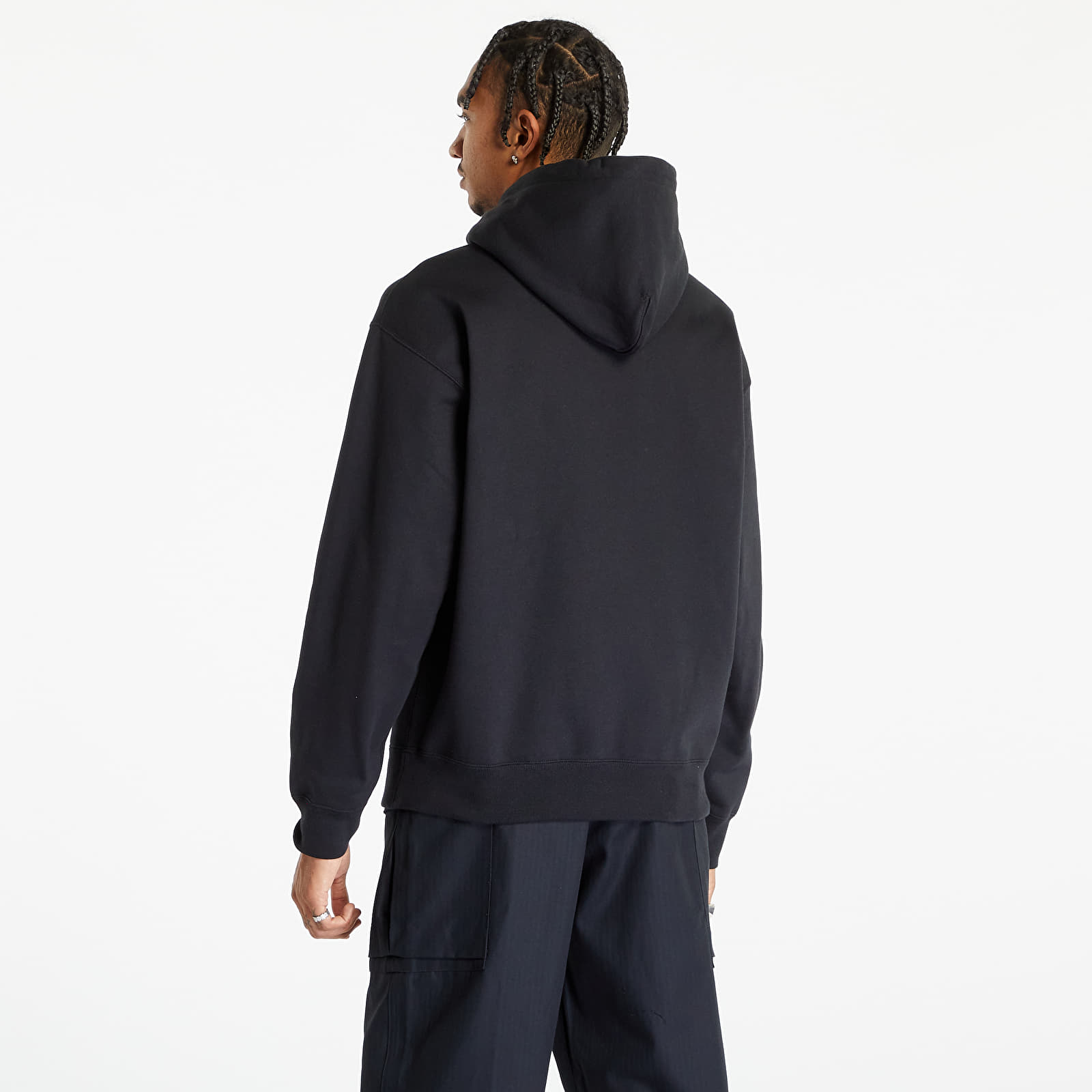 Bluzy Nike Solo Swoosh Men's Fleece Pullover Hoodie Black/ White