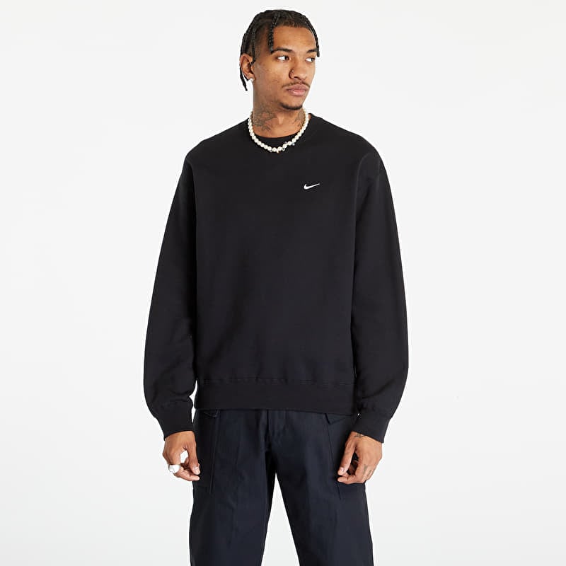 Sweatshirt Nike Solo Swoosh Men's Fleece Crew Black/ White