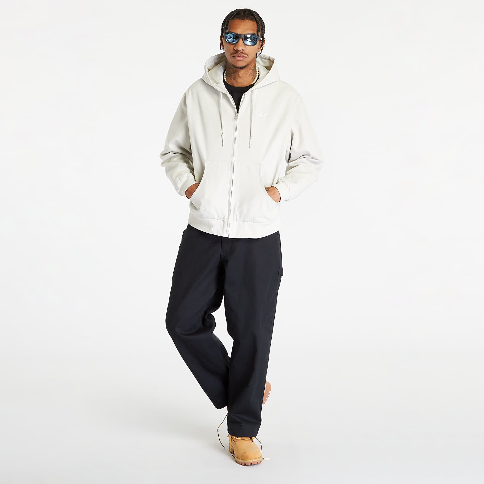 Chaquetas Nike Life Men's Padded Hooded Jacket Light Bone/ White