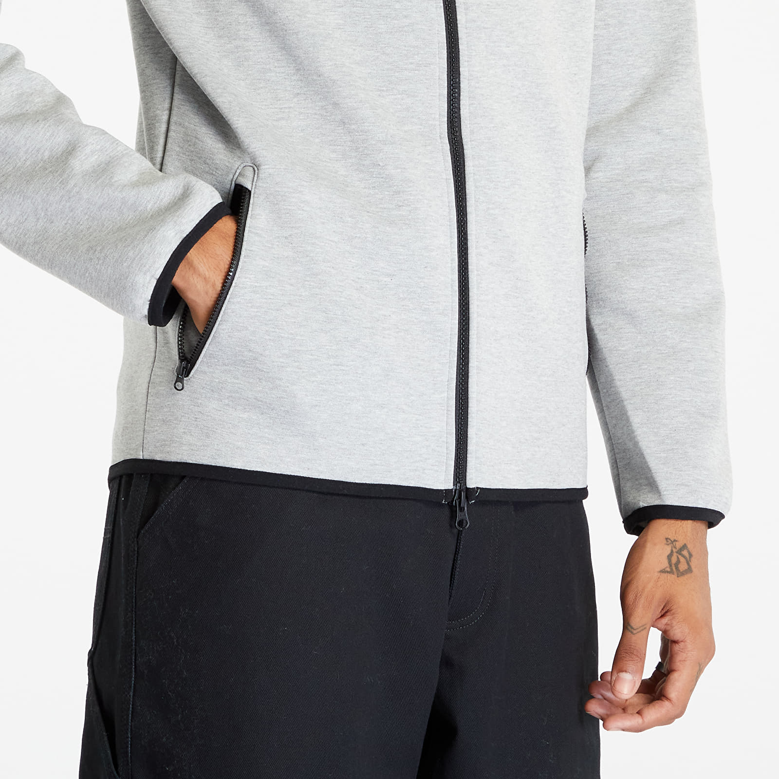Nike Φούτερ Nike Dri-FIT Men's Camo Print Training Full-Zip Hoodie Dark Grey Heather/ Black L - 3