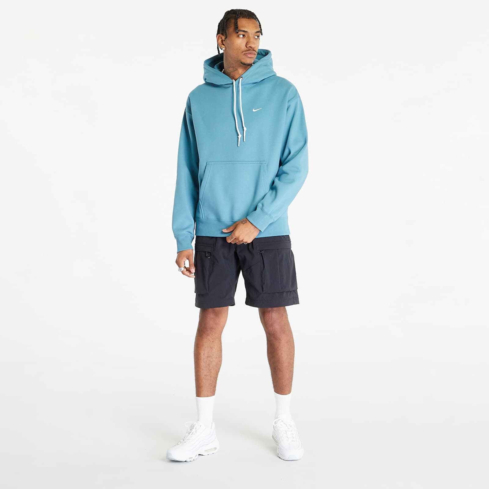 Hoodies and sweatshirts Nike Solo Swoosh Men s Fleece Pullover Hoodie Noise Aqua White Queens