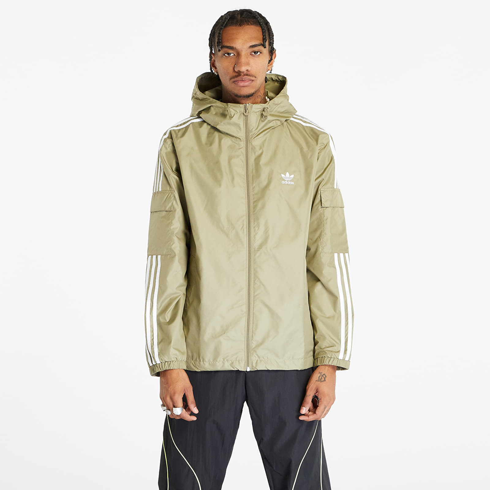 Větrovky adidas 3-Stripes Classics Windbreaker Jacket Orbit Green