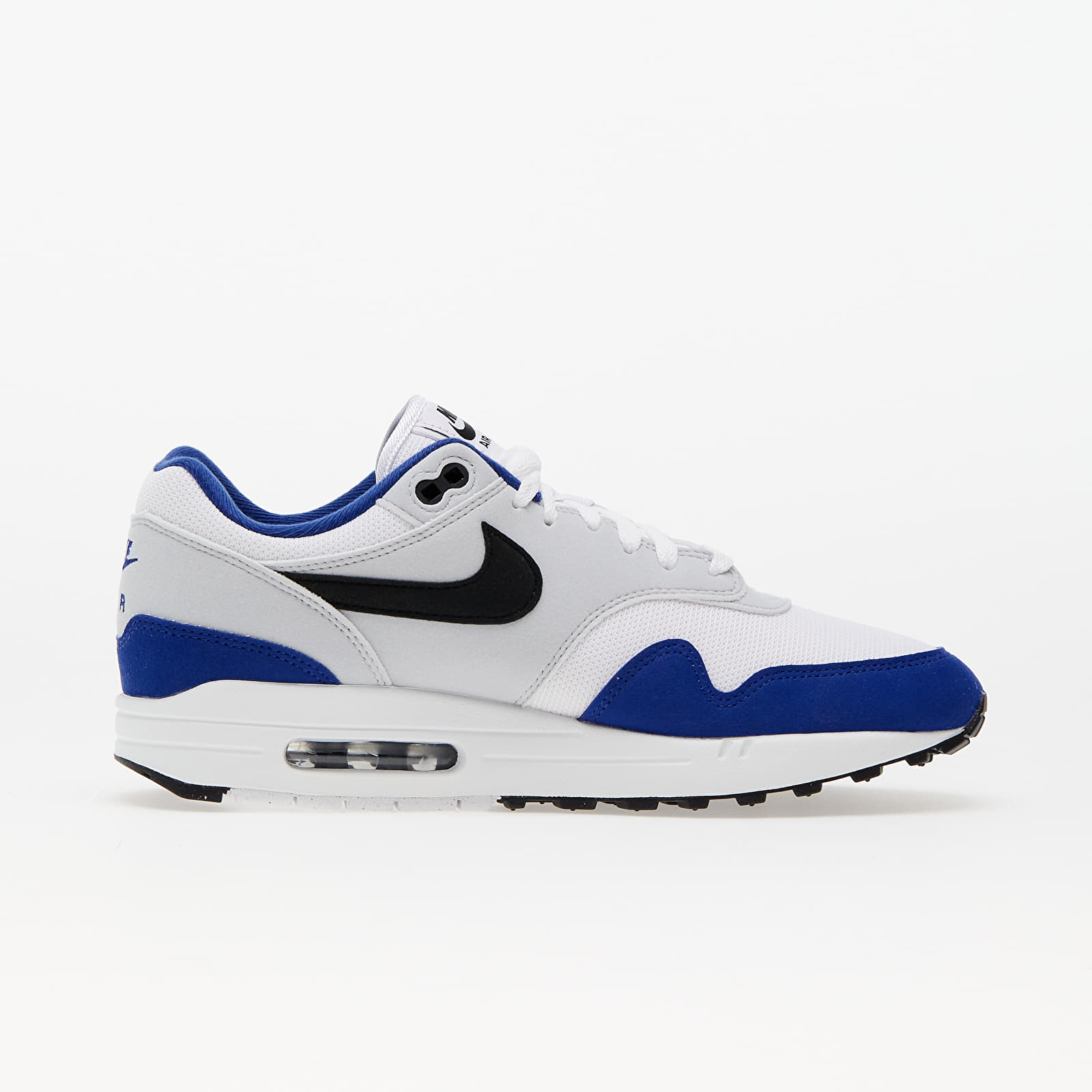 Men's sneakers and shoes Nike Air Max 1 White/ Black-Deep Royal Blue