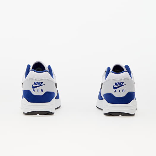 Turnschuhe und Schuhe fur Manner Nike Air Max 1 White Black Deep Royal Blue Queens