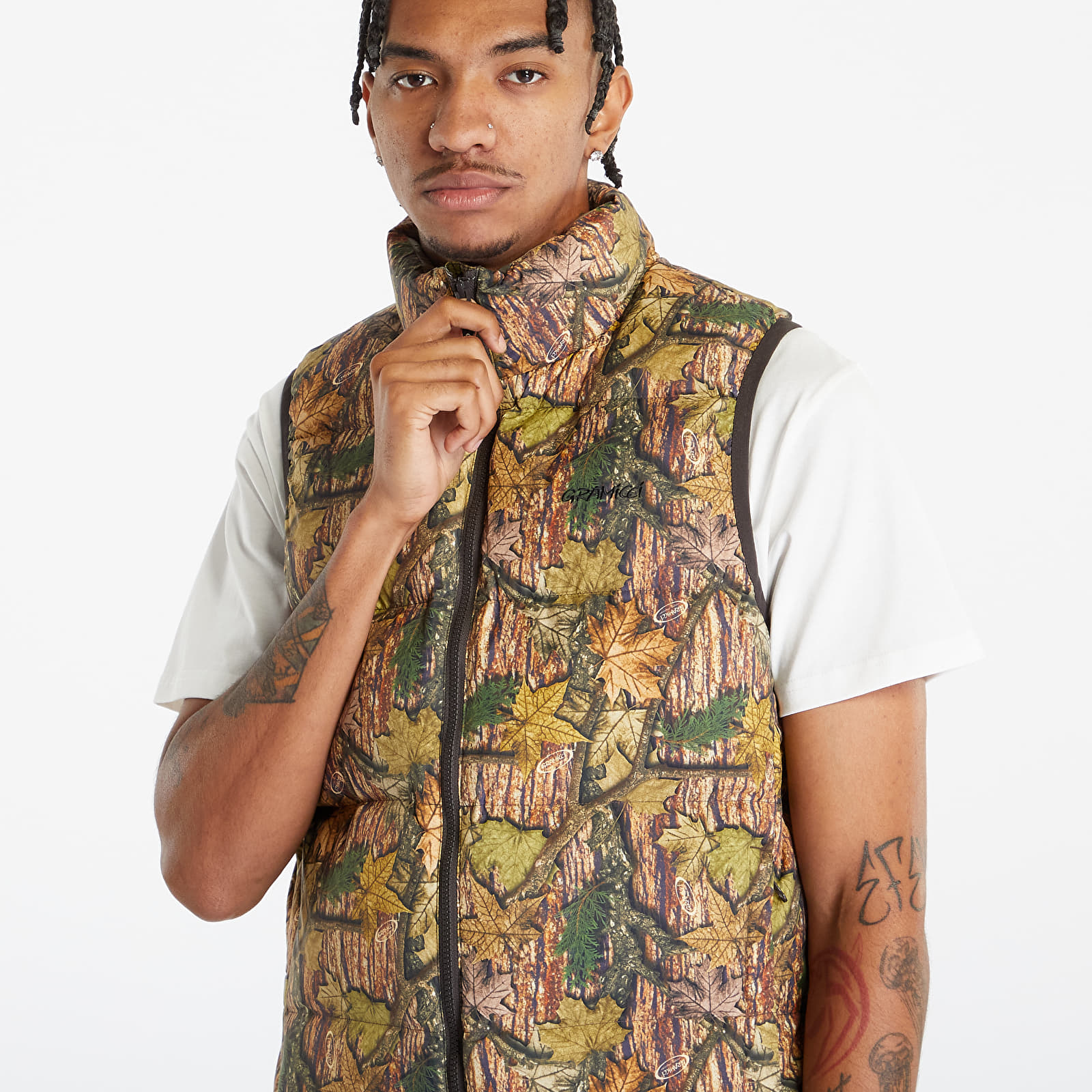 Westen Gramicci Down Puffer Vest UNISEX Leaf Camo