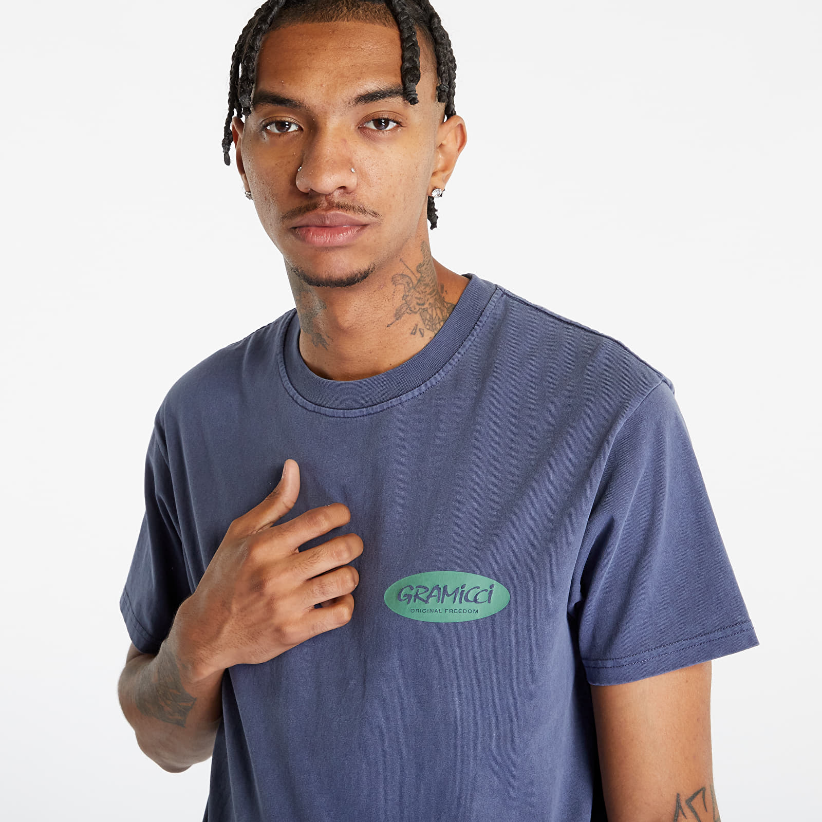 T-shirts Gramicci Original Freedom Oval Tee UNISEX Navy Pigment
