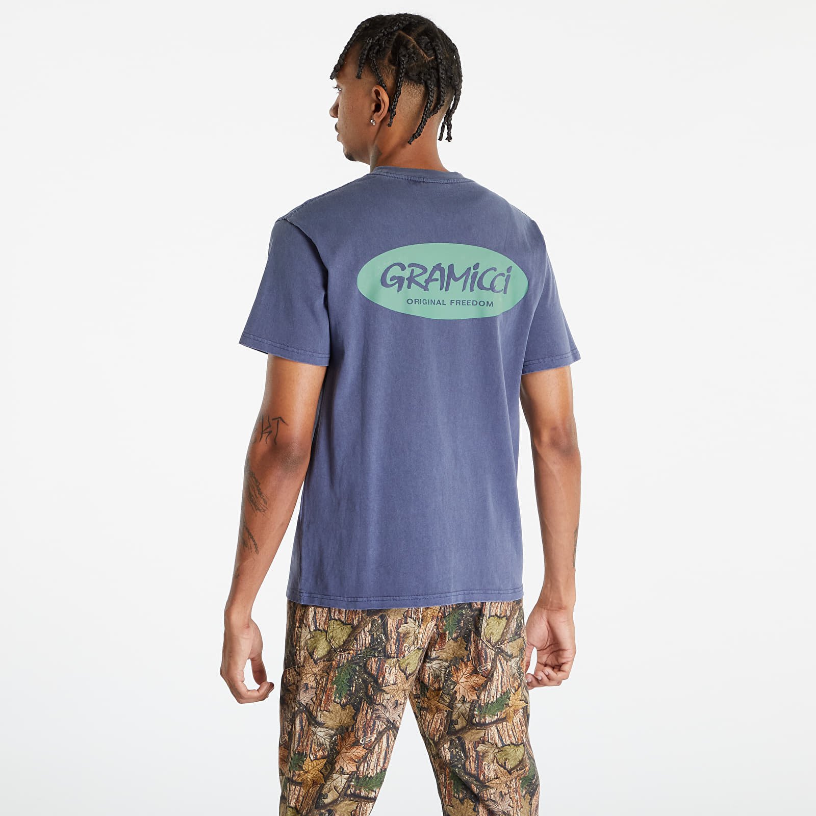 T-shirts Gramicci Original Freedom Oval Tee UNISEX Navy Pigment
