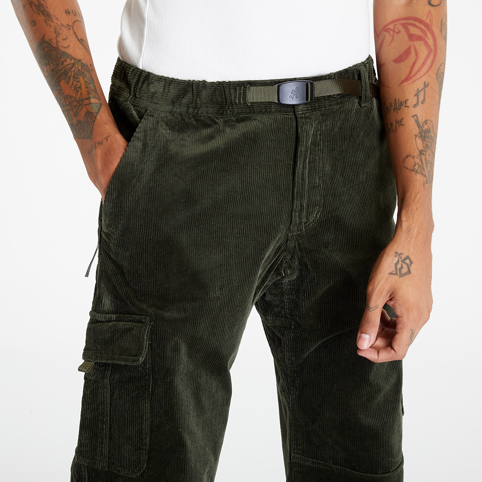 Pantaloni Gramicci Corduroy Loose Cargo Pant UNISEX Dark Green