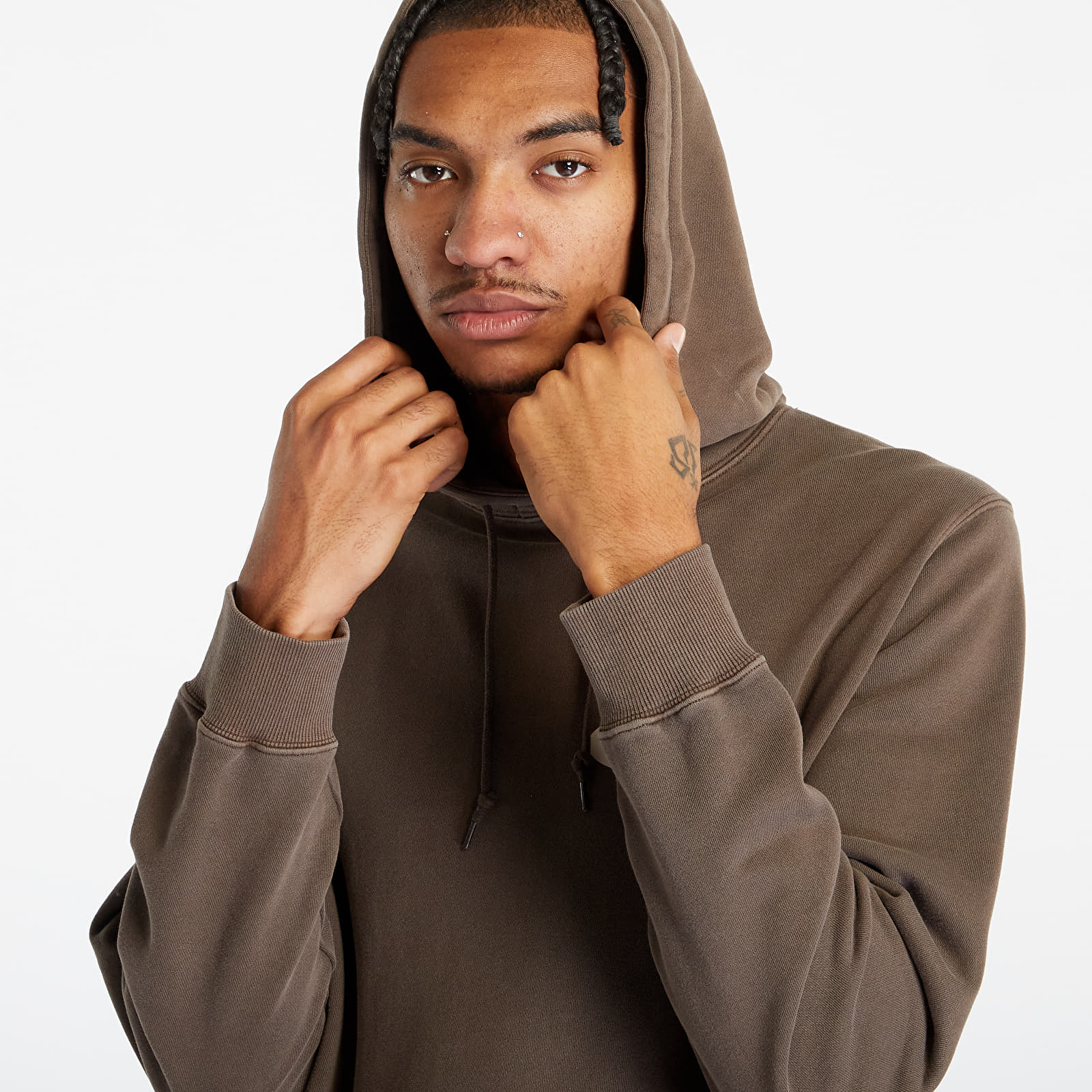 Hoodies and sweatshirts  Gramicci Original Freedom Oval Hooded Sweatshirt UNISEX Brown Pigment