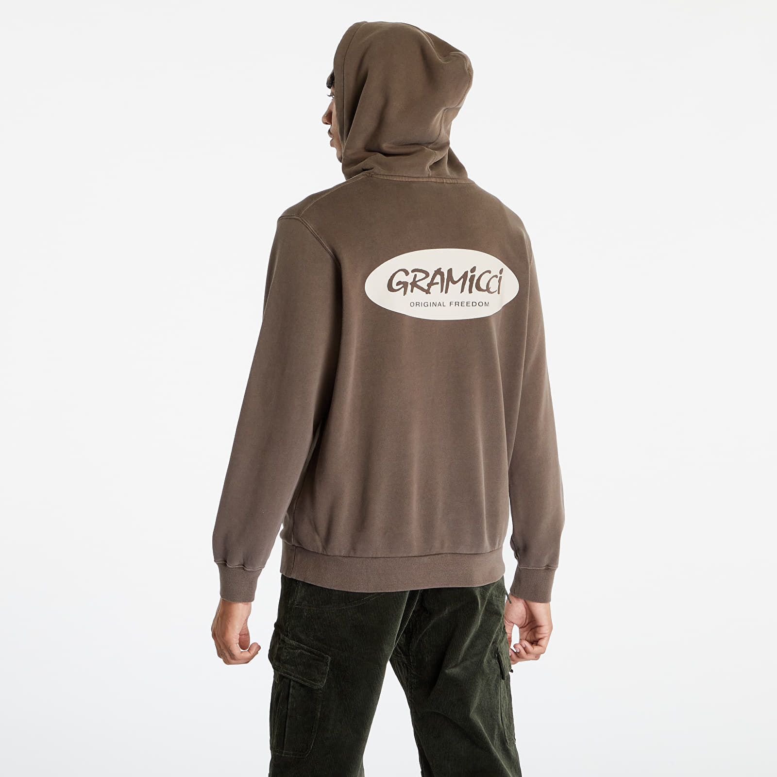 Hoodies and sweatshirts  Gramicci Original Freedom Oval Hooded Sweatshirt UNISEX Brown Pigment