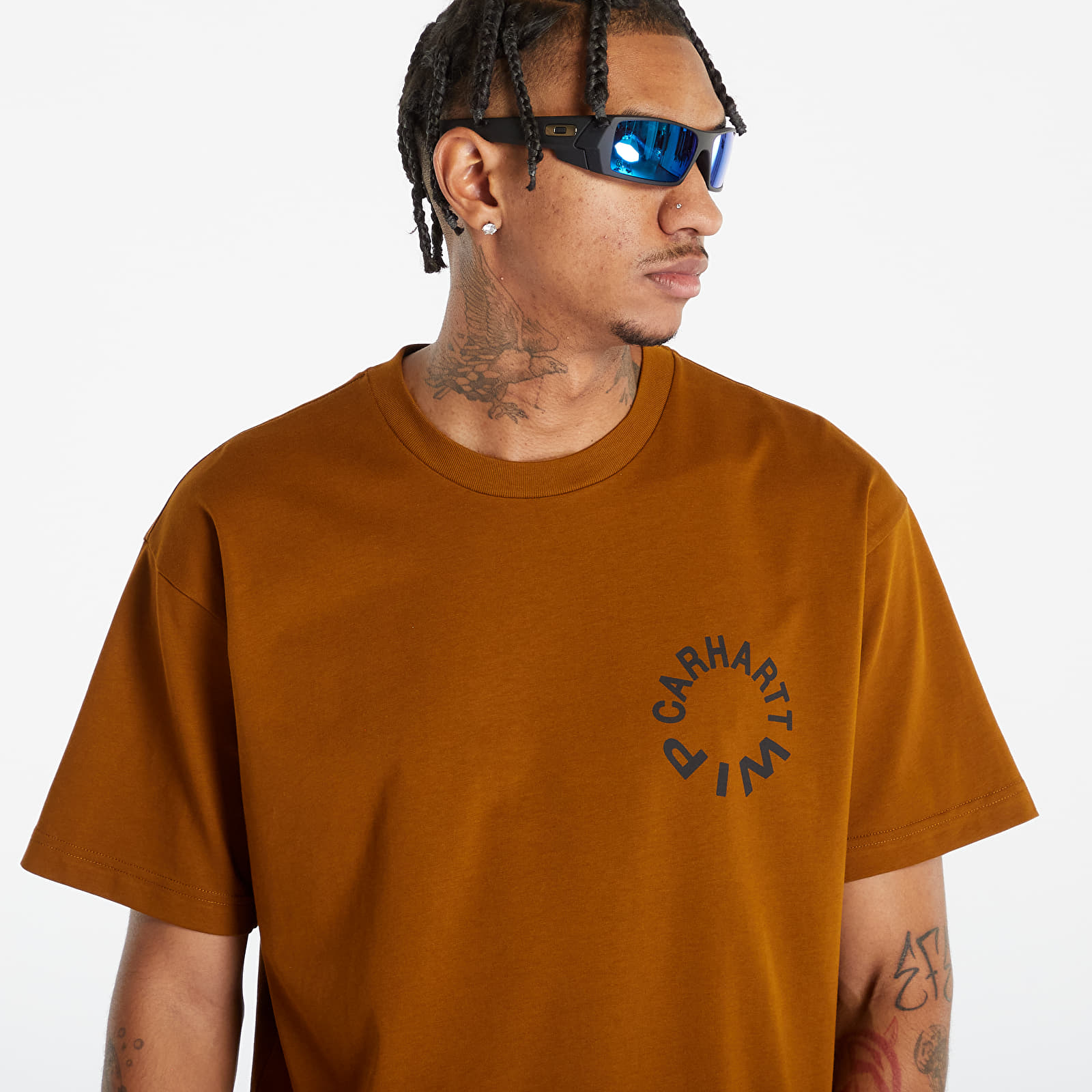 T-Shirts Carhartt WIP Short-sleeve Work Varsity T-Shirt Deep H Brown/ Black